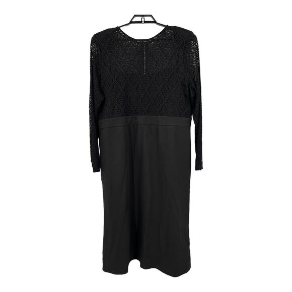 Buxom Curvy Dress lace midi long sleeve black size 3X - Picture 1 of 8